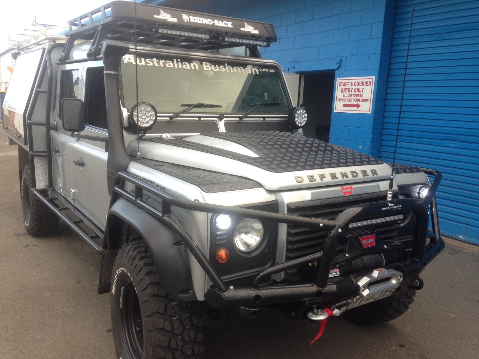 British Off Road custom built Land Rover Defender for the Australian Bushman - Jamie Hazelden